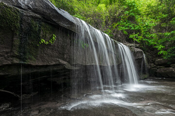 Wall Mural - Beautiful deep forest waterfall in Thailand