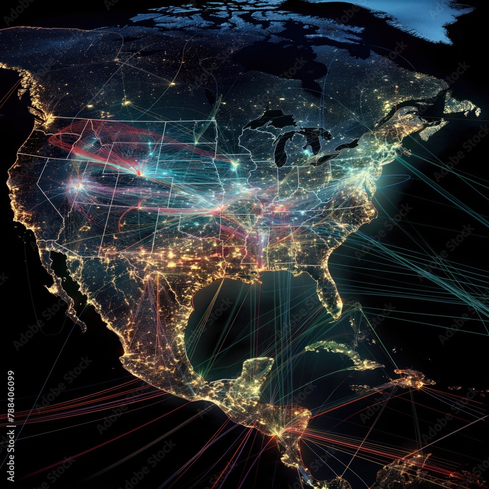 Cyber Pulse of America - Design a digital map highlighting major ...