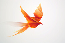 A Captivating HD Picture Of An Abstract Bird Logo In Flight, Featuring Bold Vector Lines That Convey A Sense Of Motion And Precision, Set Against A Clean White Backdrop.