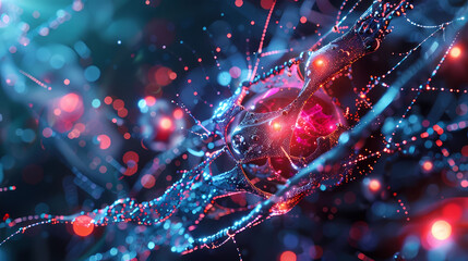 Abstract Cybernetic Organism With Mechanics