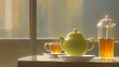 Tea time, tea party, afternoon tea time, AI generated