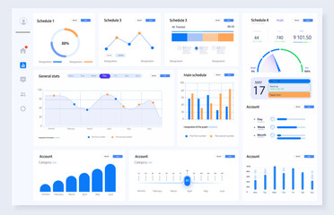 comprehensive analytics dashboard ui with diverse data visualization. user interface of an analytics