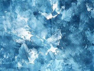 Wall Mural - Abstract blue watercolor background with grunge texture