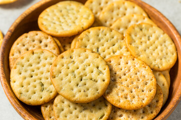 Wall Mural - Assorted Round Whole Wheat Crackers