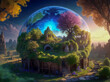 Beautiful fantasy mini ecosystem sphere