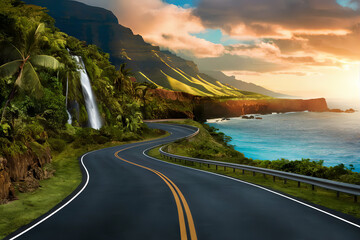 Poster - road in the mountains