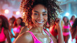 Energetic individuals groove to the beat in a dance fitness class, their movements as they dance to salsa, hip-hop, or aerobic routines, promoting the fun and high-energy nature of dance workouts.