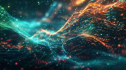a creative digital network intertwined with elements of coding background
