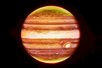 Wall Mural - planet jupiter on a dark background. elements of this image furnished by nasa