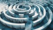 Gray labyrinth, complex problem solving concept