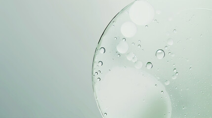 Poster - Abstract green background with water bubbles
