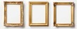 © Андрей Трубицын - picture frame set isolated on white background gold vintage