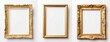 © Андрей Трубицын - picture frame set isolated on white background gold vintage