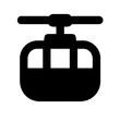 Cable Car icon Vector graphics element silhouette sign symbol illustration on a Transparent Background