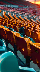 rows of seats in stadium