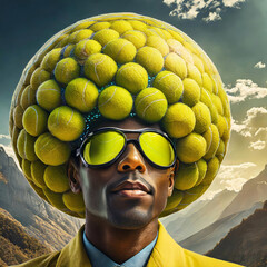 Poster - Tennis ball head