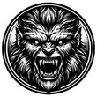 Werewolf Wolfman Wolf Man Beast  Horror  Scary Animal Werewolf Moon Vector Graphic Print cut files Svg Png