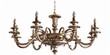 A stylish chandelier with five hanging lights. Perfect for interior design projects