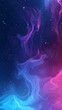 Abstract design with smooth pink and blue gradient swirls.