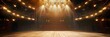© Terry A.I. Gallery - Empty Stage Theater Warm Spotlights Poster Background