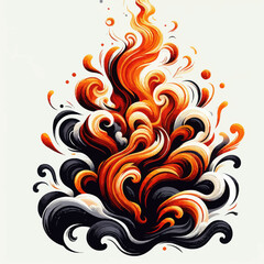 Wall Mural - the fire vector 