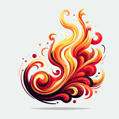 Wall Mural - the fire vector 