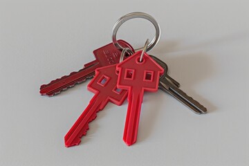 Wall Mural - a couple of keys sitting on top of a keychain. perfect for illustrating organization or security con