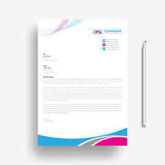 Wall Mural - modern creative & clean business style letterhead bundle of your corporate project design.set to pri