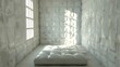 Dirty Padded Cell Interior with Leather Walls - Asylum or Gaol Concept 