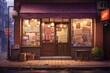 Intriguing Asian shop anime visual novel game. Modern travel. Generate Ai