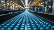 Conveyor belt system speeding up production in a manufacturing plant