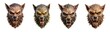 werewolf mask isolated on transparent background, element remove background, element for design