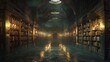 Traverse the hallowed halls of the library, where the soft glow of lamplight illuminates the path to enlightenment. Shadows dance across the walls, weaving tales of mystery and intrigue.