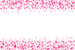 pink falling petals border frame background