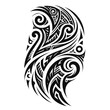 © PixelArtWork - Komplexes schwarzes Tattoo-Design mit Maori-Elementen