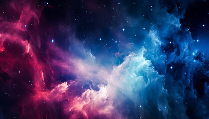 Wall Mural - The nebula background in outer space is scattered with stars which looks very amazing. galaxy star universe background