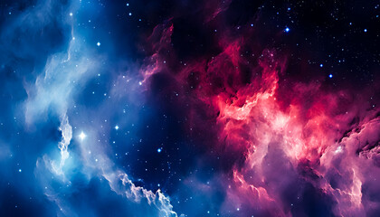 Wall Mural - The nebula background in outer space is scattered with stars which looks very amazing. galaxy star universe background
