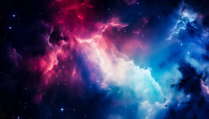 Wall Mural - The nebula background in outer space is scattered with stars which looks very amazing. galaxy star universe background