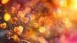 Experience the romantic charm of a sunset inspired heart shaped bokeh texture background perfect for adding a touch of warmth and love to your Valentine s Day letters The hues of yellow ora