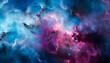 space galaxy background with stunning views of nebulae and stars with stunning colors, nebula wallpaper with red and blue space clouds