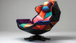 A gaming chair designed with colorful covers for chair designed