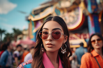 Wall Mural - woman in sunglasses