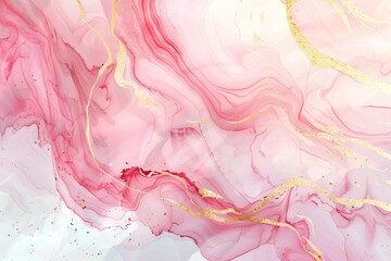 Poster - Pink marble, pink and white marble luxury background