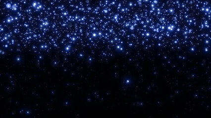 Wall Mural - shiny blue seamless light particle background loop