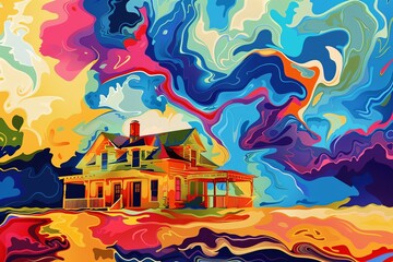 Abstract home related banner art 