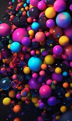 Canvas Print - colorful chocolate balls