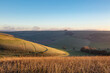 A rural South Downs landscape on a sunny winter's morning