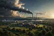 Carbon emissions from modern factories.Pricing system.Taxes on emissions.
