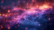 Purple and Blue Light Illustration,
Abstract background with glowing particles 3d rendering
