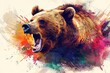 Bear in bright colors